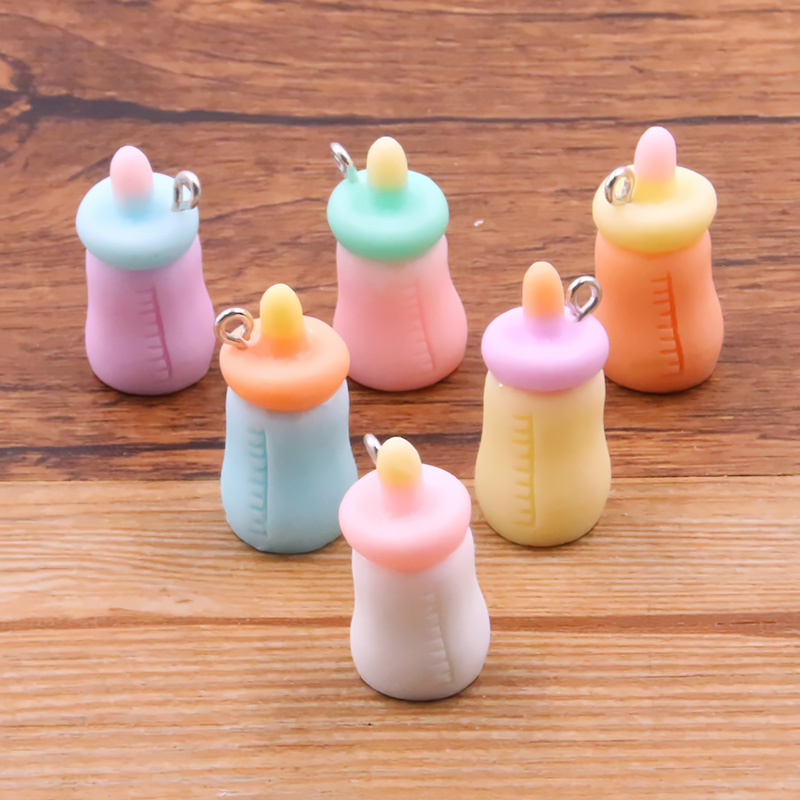 Jewelry Making 3 Year Old - 10Pcs 12X26MM 6 Color Baby Bottle