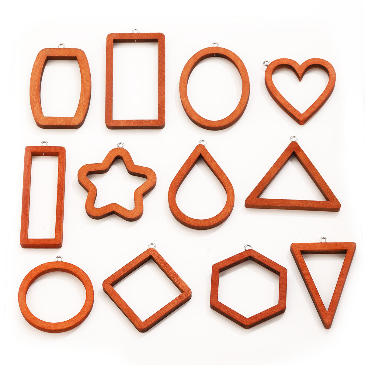 Jewelry Making With Resin - 10PCS Triangle Rectangle Wood Geometric Charms