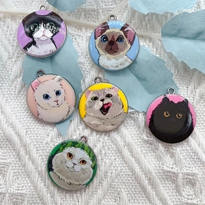 10pcs cartoon animal cat ename - Jewelry Making Birthday Party 评论和价格