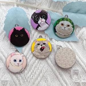 10pcs cartoon animal cat ename - Jewelry Making Birthday Party 评论和价格