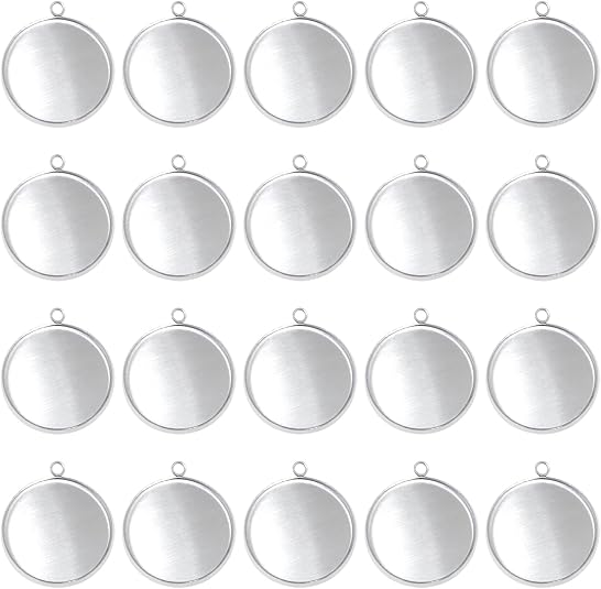 20 Pieces Stainless Steel Roun - Jewelry Making With Resin 评论和价格