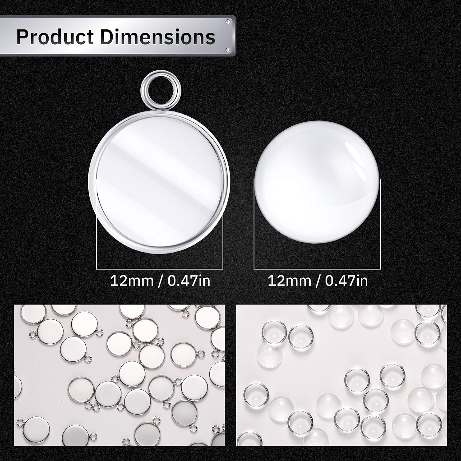 20 Pieces Stainless Steel Roun - Jewelry Making With Resin 评论和价格