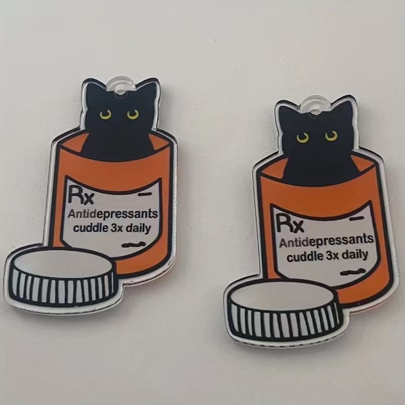 10pcs acrylic medicine cat pen - Jewelry Making Birthday Party 评论和价格