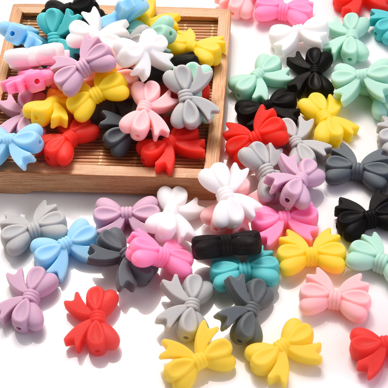 5pcs Silicone Bowknot Beads, B - Jewelry Making 3 Year Old 评论和价格