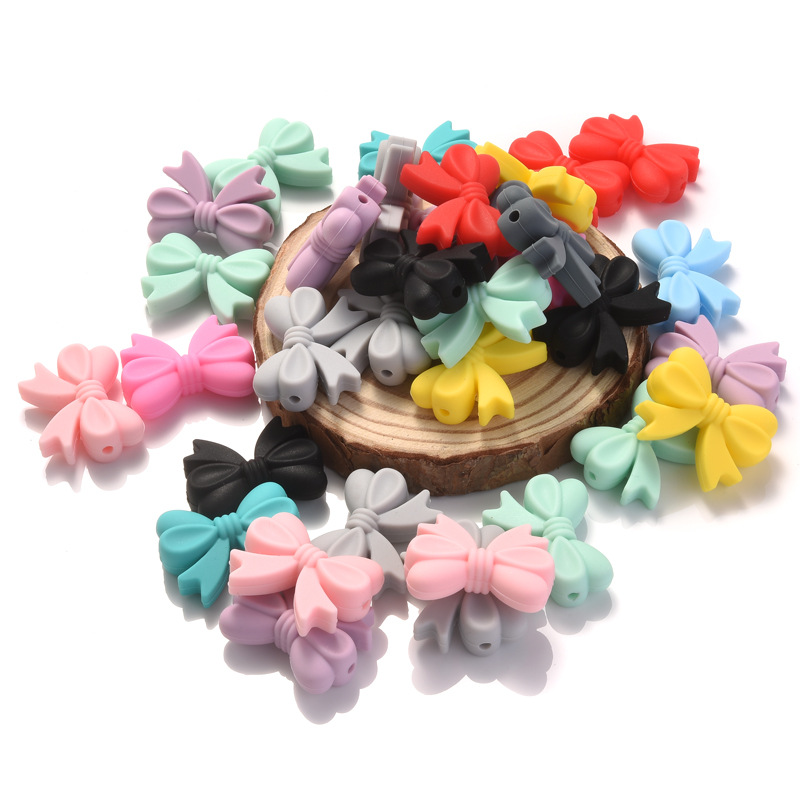 5pcs Silicone Bowknot Beads, B - Jewelry Making 3 Year Old 评论和价格