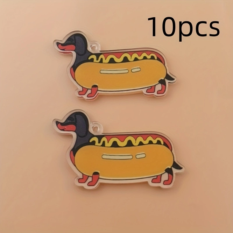 10pcs acrylic 2D new sausage d - Jewelry Making Birthday Party 评论和价格