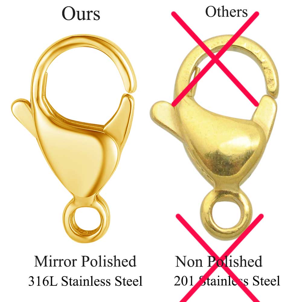 20/30/40 316L Stainless Steel  - Jewelry Making Gold 评论和价格
