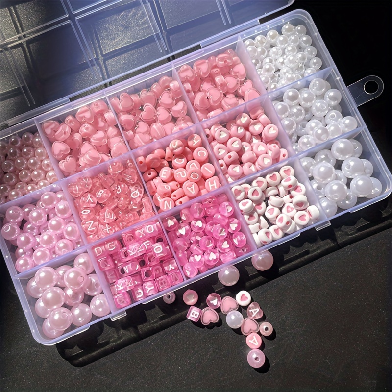 10-Piece Pink Alphabet Box, Ac - Jewelry Making Online 评论和价格