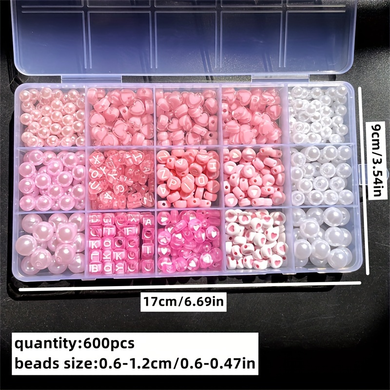 10-Piece Pink Alphabet Box, Ac - Jewelry Making Online 评论和价格