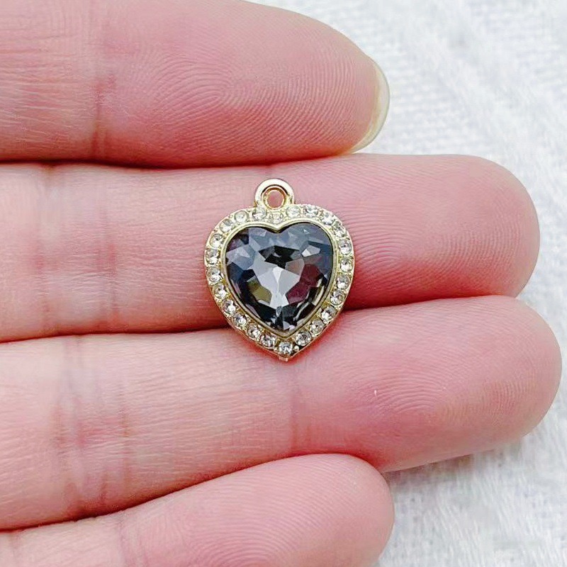 10pcs heart-shaped inlaid colo - Jewelry Making Birthday Party 评论和价格