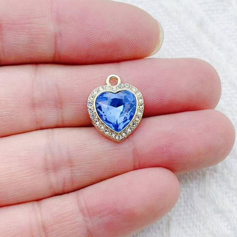 10pcs heart-shaped inlaid colo - Jewelry Making Birthday Party 评论和价格