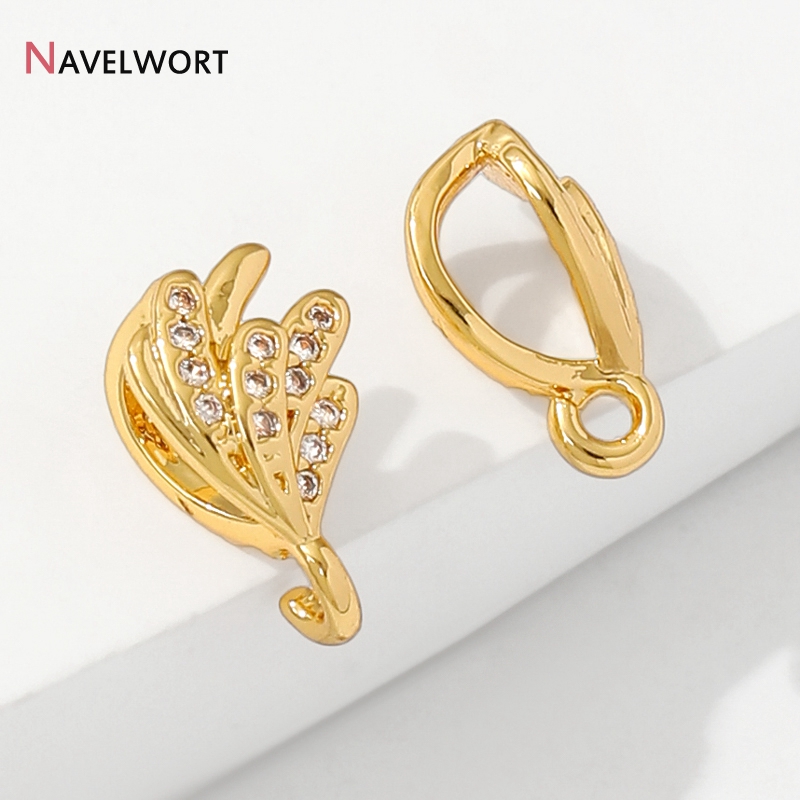 18K Gold Plated Brass With Zir - Jewelry Making Gold 评论和价格