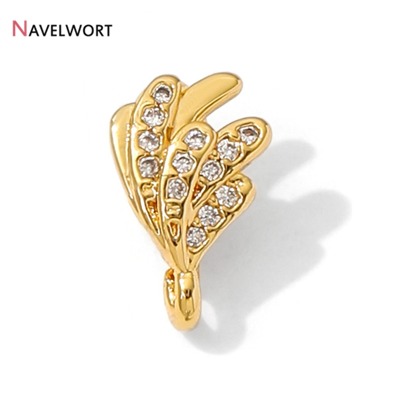 18K Gold Plated Brass With Zir - Jewelry Making Gold 评论和价格