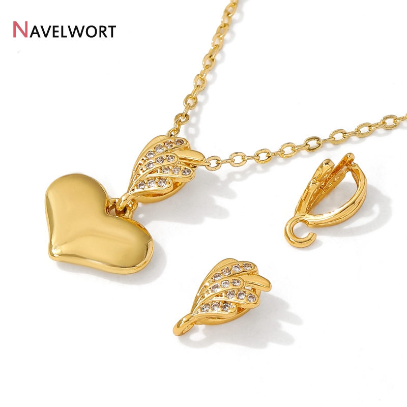 18K Gold Plated Brass With Zir - Jewelry Making Gold 评论和价格