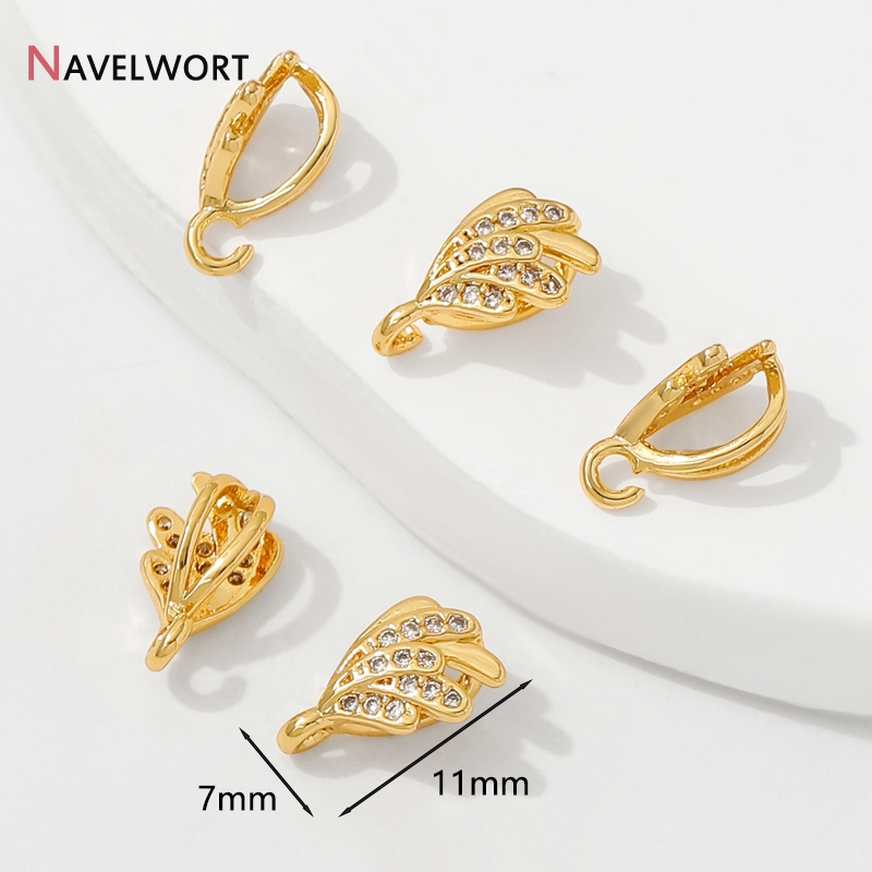 18K Gold Plated Brass With Zir - Jewelry Making Gold 评论和价格