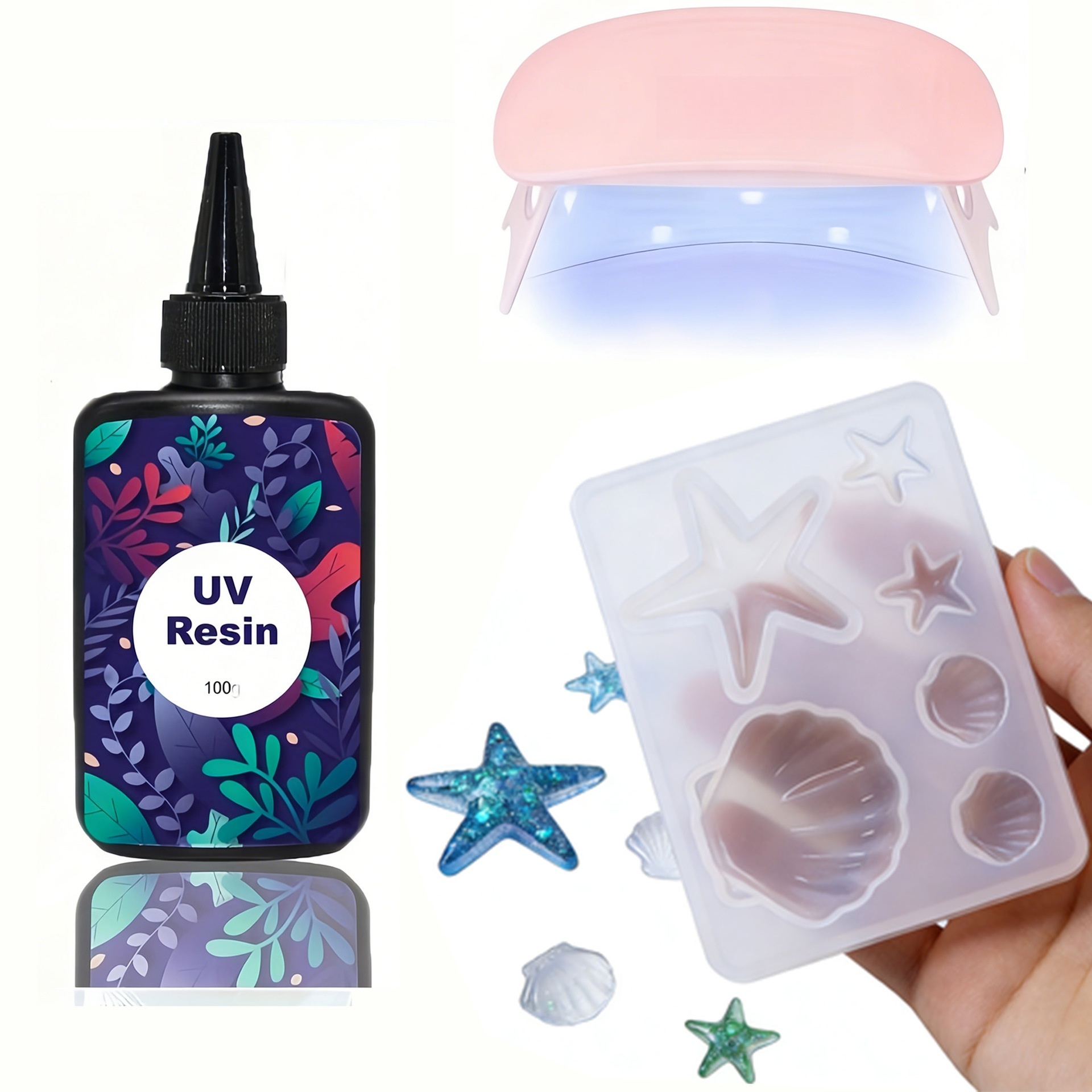 DIY Ocean Theme Crystal Epoxy  - Jewelry Making Mold 评论和价格