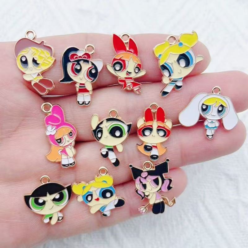 10pcs Alloy Oil-Dripping Carto - Jewelry Making Birthday Party 评论和价格