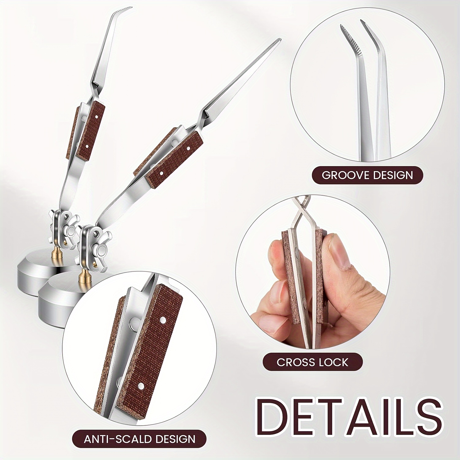 Third Hand Soldering Tweezers  - Jewelry Making Needle Nose Pliers 评论和价格