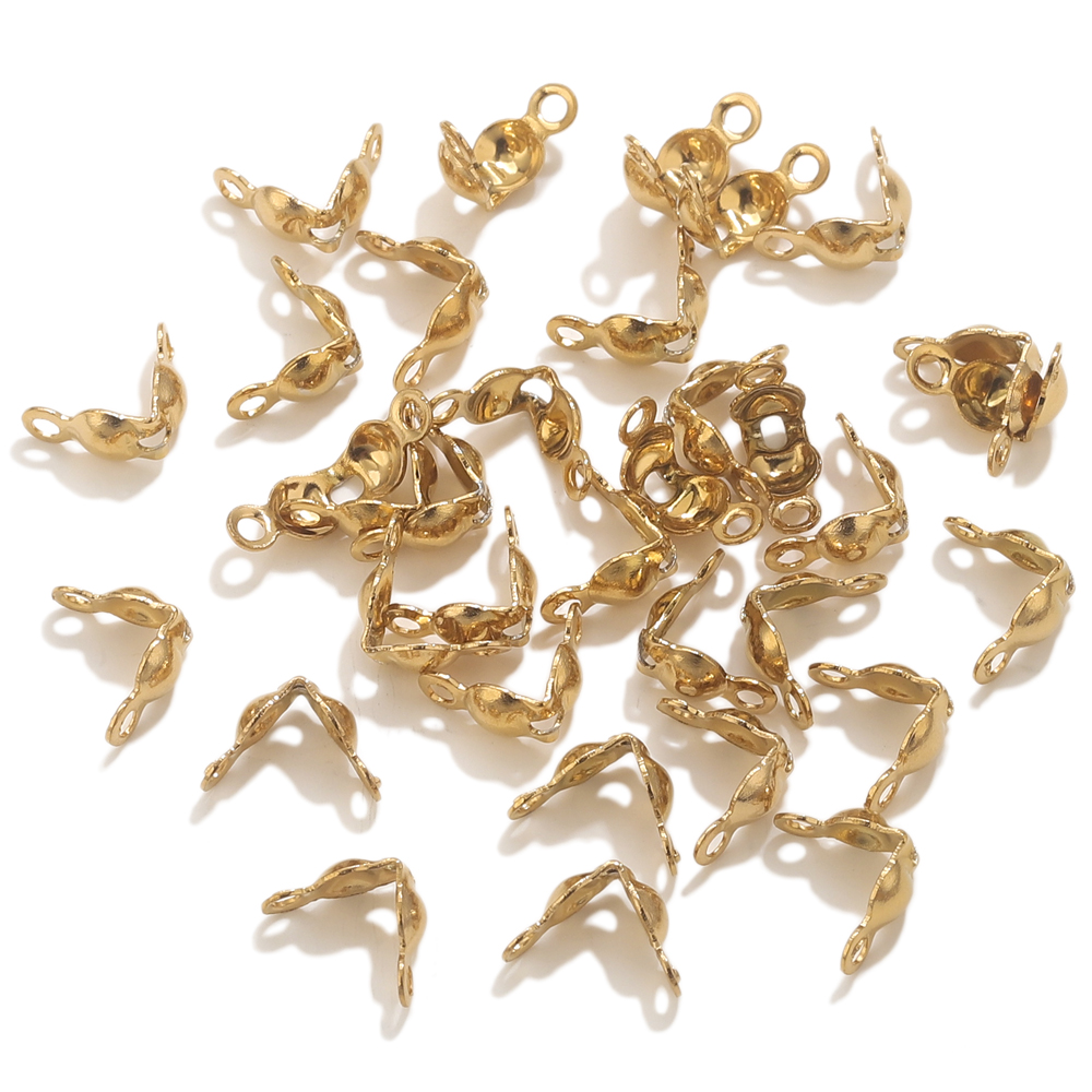 50pcs PVD Gold Plated Stainles - Jewelry Making Gold 评论和价格