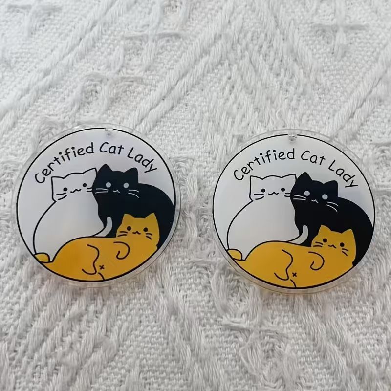 10pcs acrylic cute cat pendant - Jewelry Making Birthday Party 评论和价格