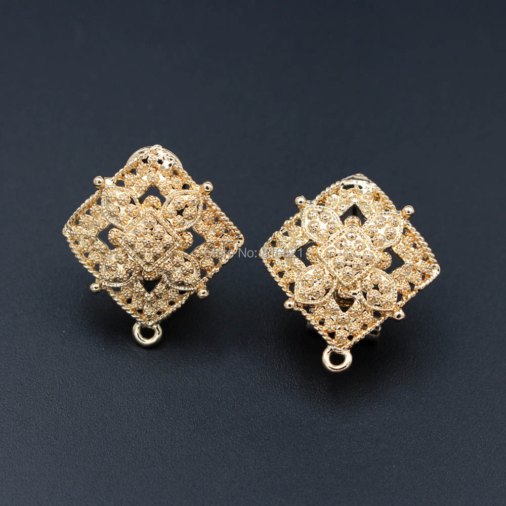 10pair Earrings Post with Loop - Jewelry Making Dubai 评论和价格
