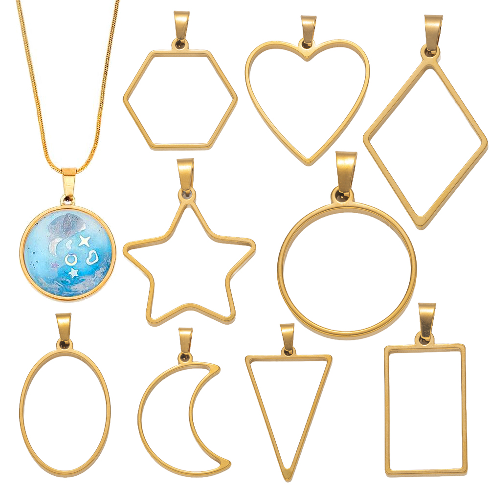 5pcs Stainless Steel Open Back - Jewelry Making Mold 评论和价格