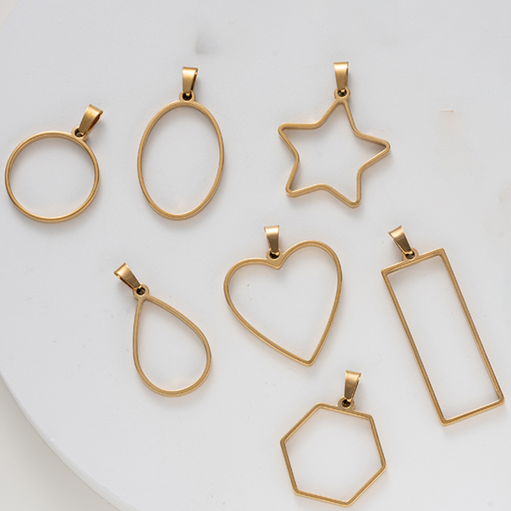 5pcs Stainless Steel Open Back - Jewelry Making Mold 评论和价格