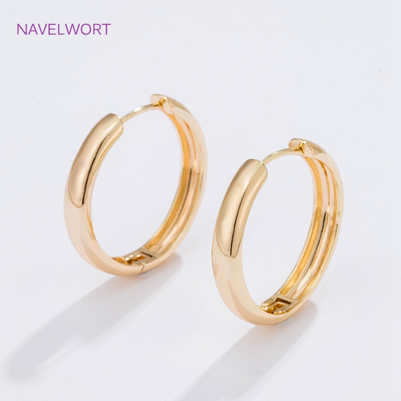 6 Sizes Gold Plated Circle Hoo - Jewelry Making Gold 评论和价格