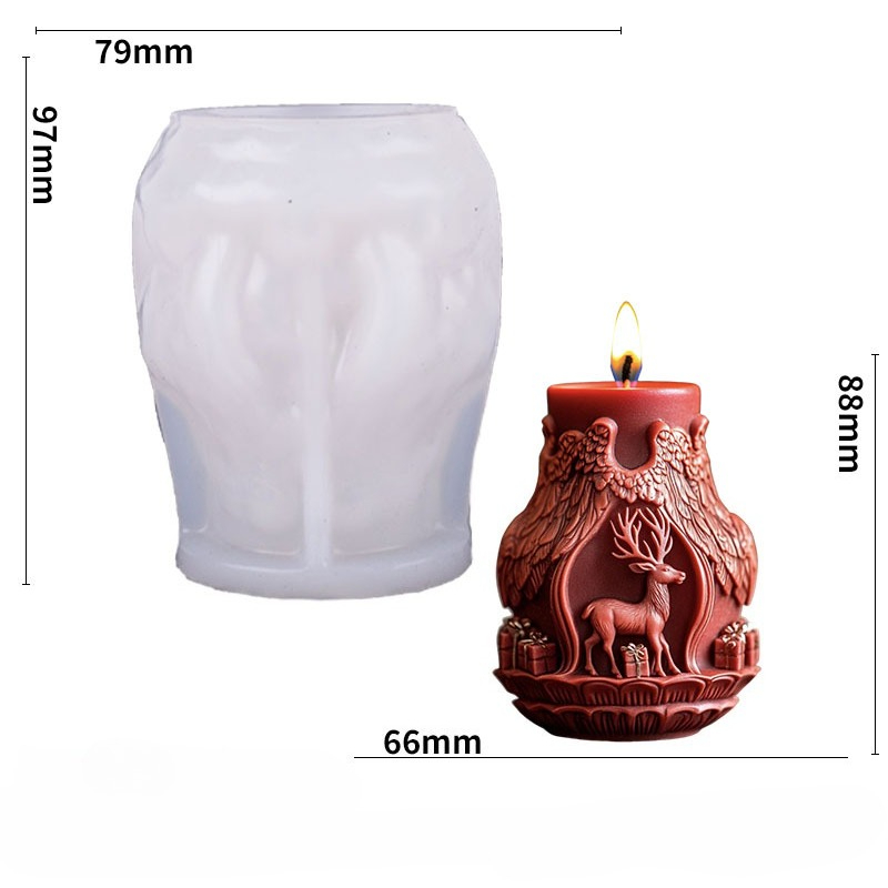 Santa Claus and Elk Candle Mak - Jewelry Making Mold 评论和价格