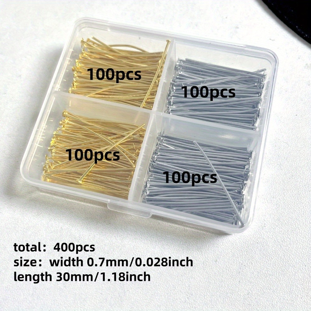 400pcs Mixed Iron Head Pins 30 - Jewelry Making Jig 评论和价格