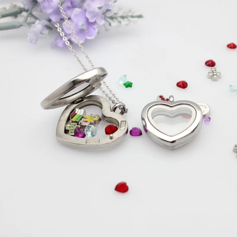 24mm 30mm heart Floating Locke - Jewelry Making Birthday Party 评论和价格