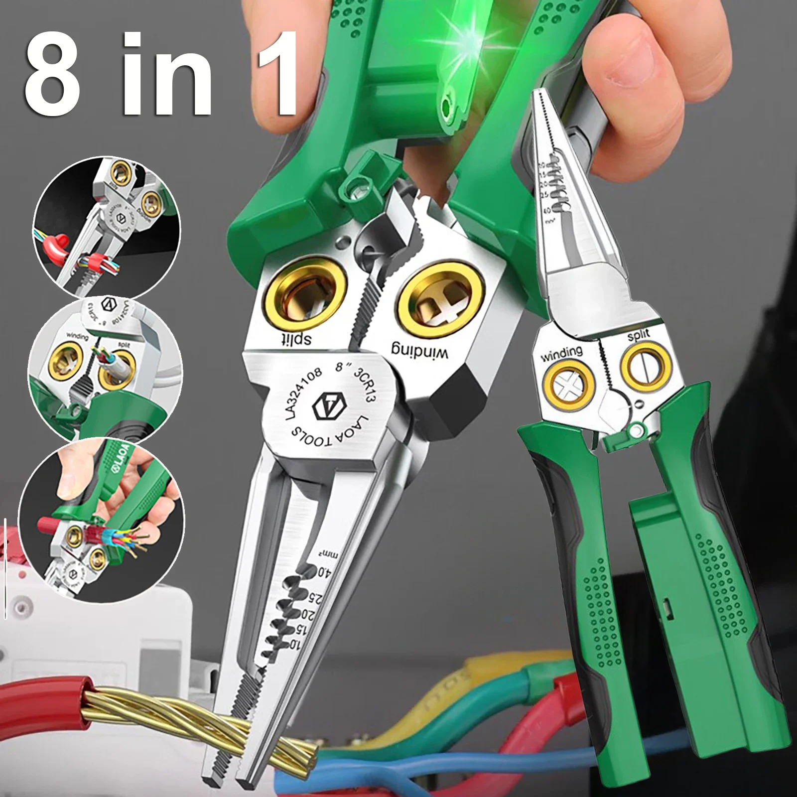 8 in 1 Stainless Steel Wire St - Jewelry Making Needle Nose Pliers 评论和价格