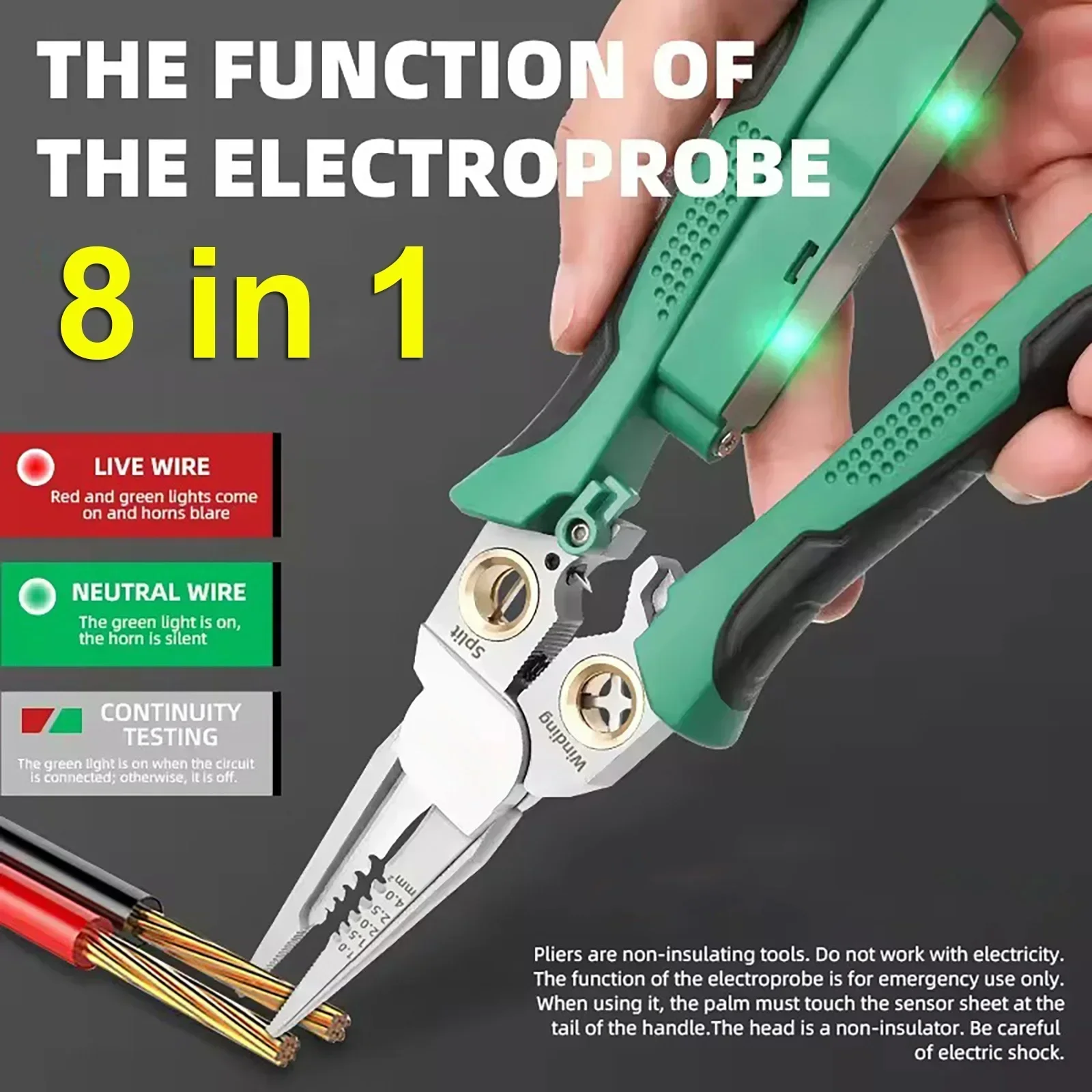8 in 1 Stainless Steel Wire St - Jewelry Making Needle Nose Pliers 评论和价格