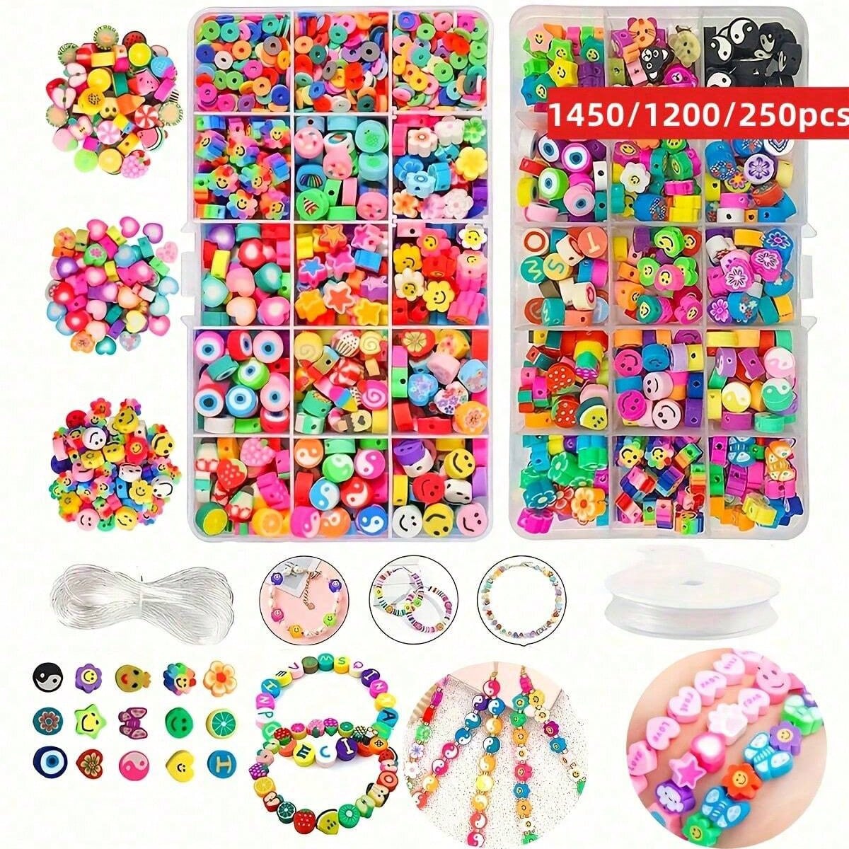 1450/1200/250pcs Polymer Clay  - Jewelry Making Birthday Party 评论和价格