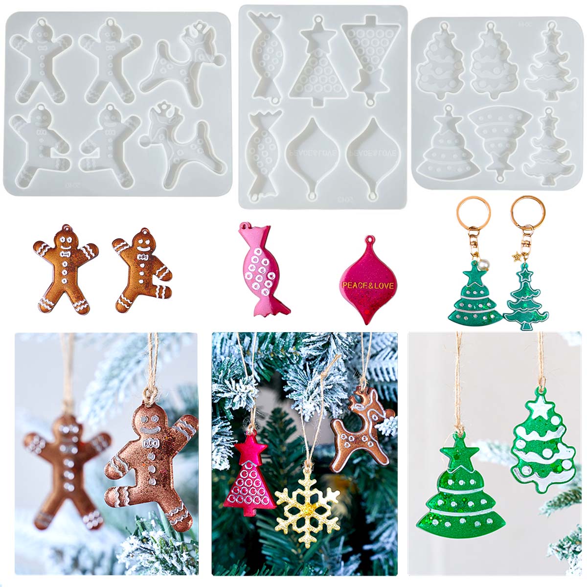 Christmas Series Earrings Pend - Jewelry Making Mold 评论和价格