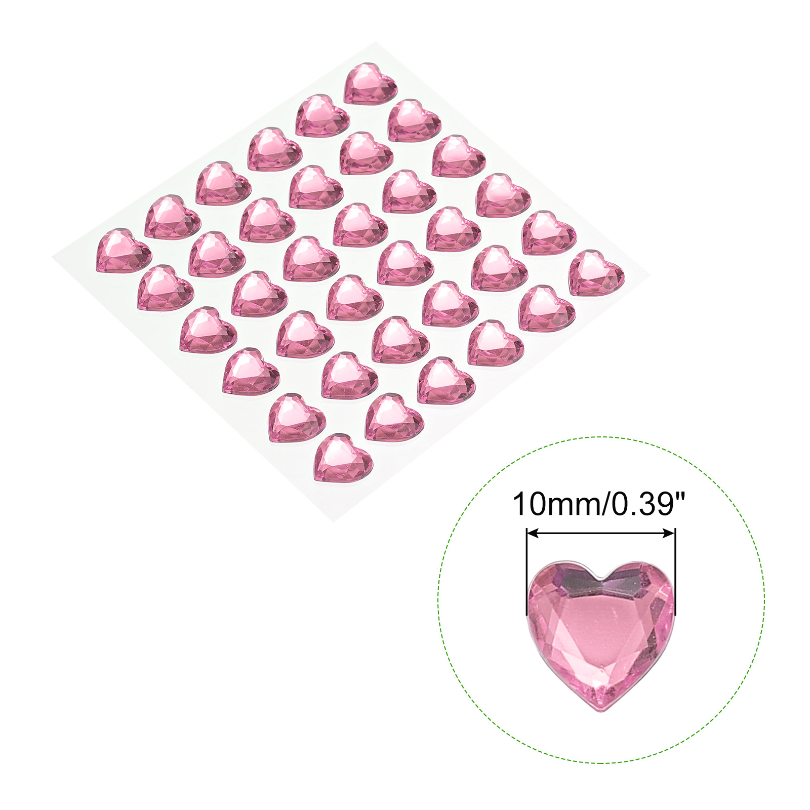 144Pcs Heart Rhinestone 10mm S - Jewelry Making 3 Year Old 评论和价格