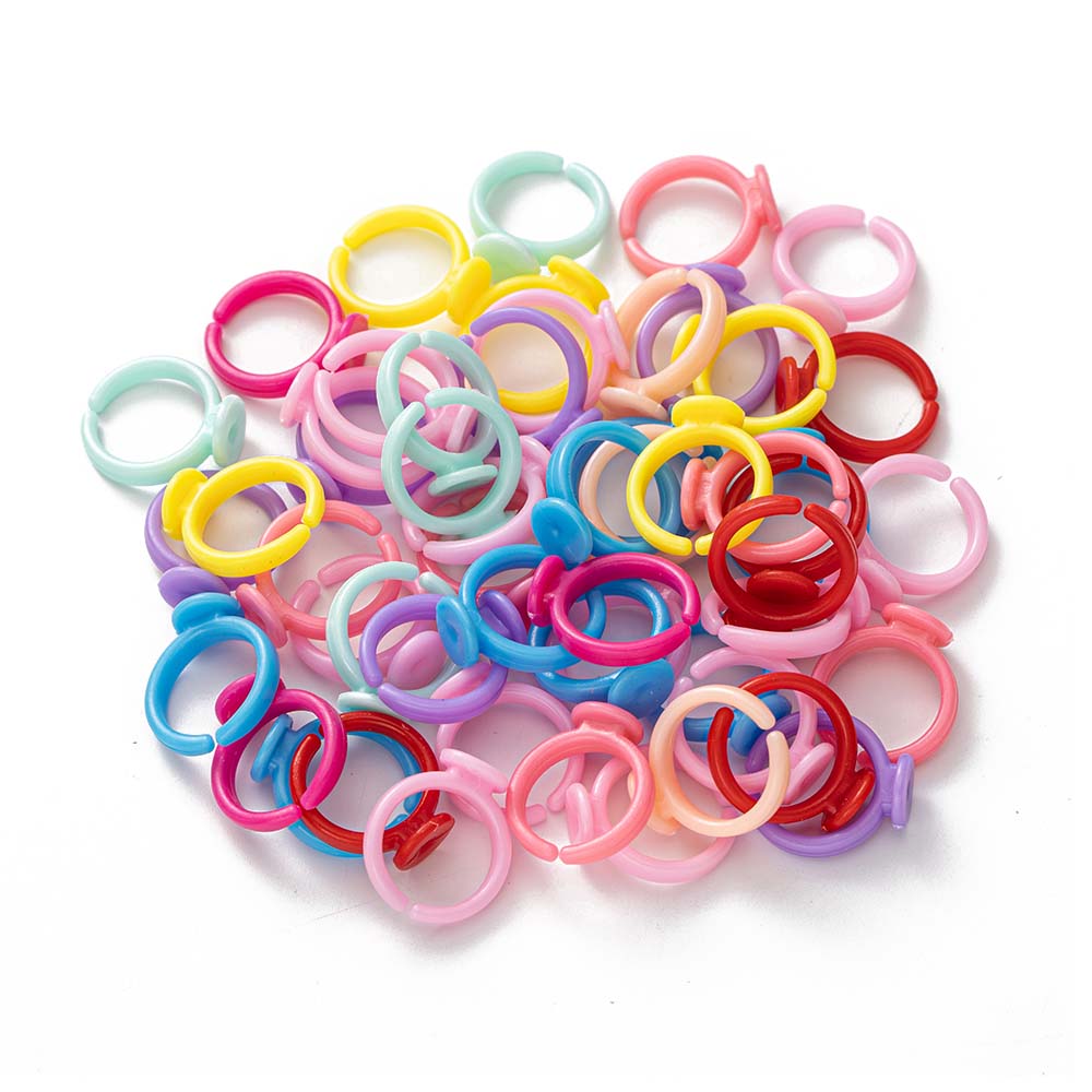 100pcs Clear Plastic Adjustabl - Jewelry Making 3 Year Old 评论和价格