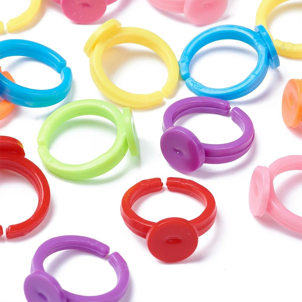 100pcs Clear Plastic Adjustabl - Jewelry Making 3 Year Old 评论和价格