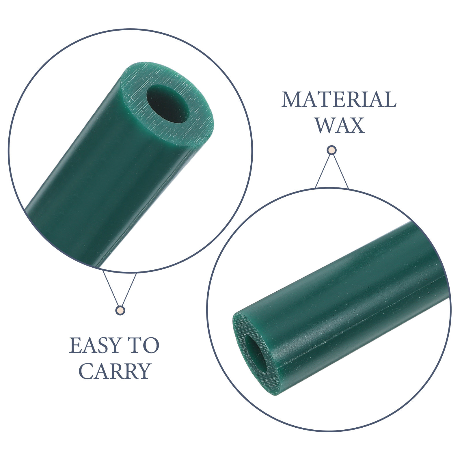 Green Carving Wax Hollow Tube  - Jewelry Making Mold 评论和价格