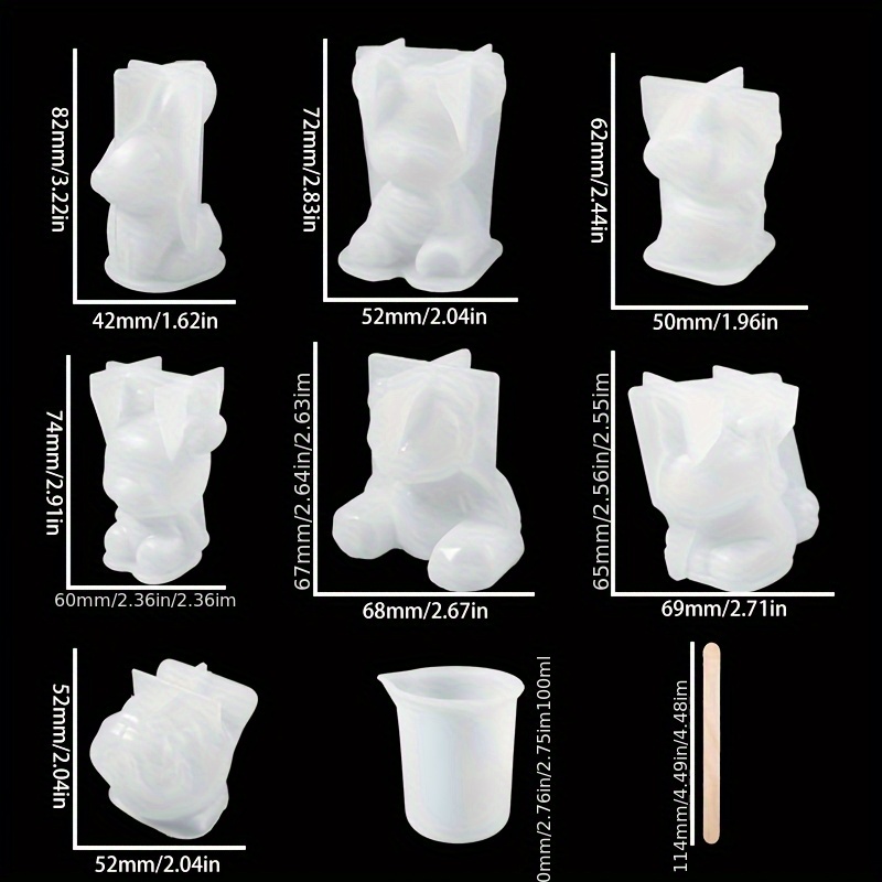 19pcs Resin-Made Mold Set, Sui - Jewelry Making Mold 评论和价格