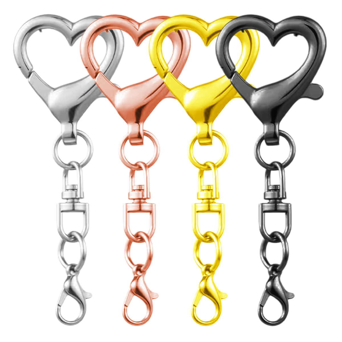 5/15/30Pcs Heart Shaped Swivel - Jewelry Making Designs 评论和价格