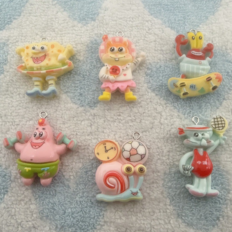 10pcs cartoon resin pendant, D - Jewelry Making Birthday Party 评论和价格