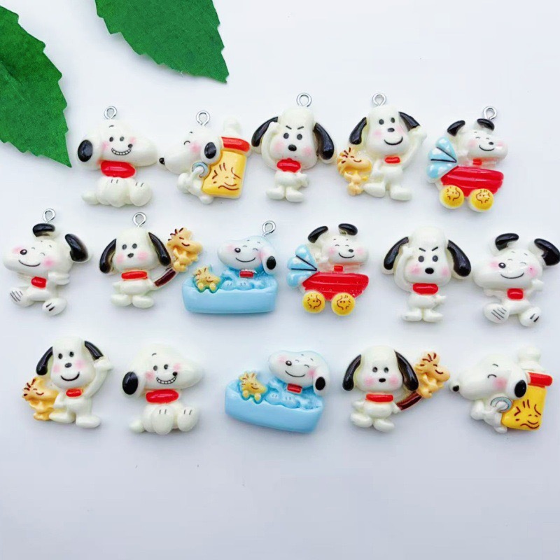 12pcs resin cartoon dog pendan - Jewelry Making Birthday Party 评论和价格