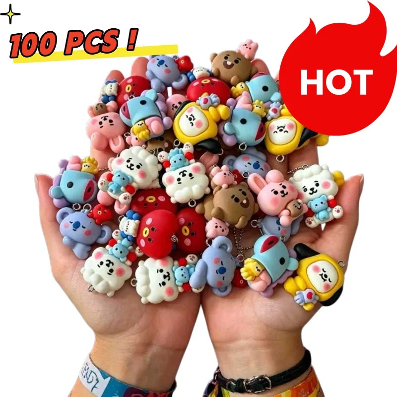 7pcs BT21 Resin Cartoon Charm  - Jewelry Making Designs 评论和价格