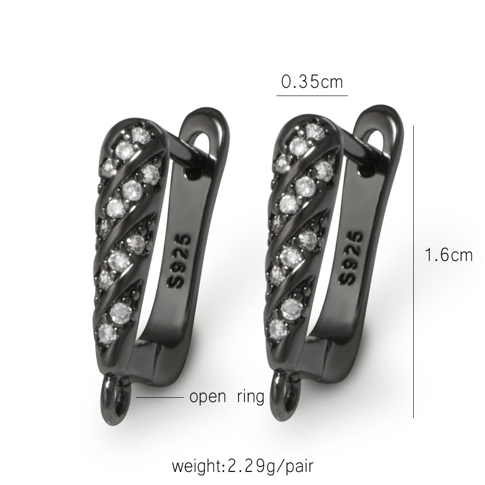 YANASI 1 Pair Gun Black  Brass - Jewelry Making Gold 评论和价格