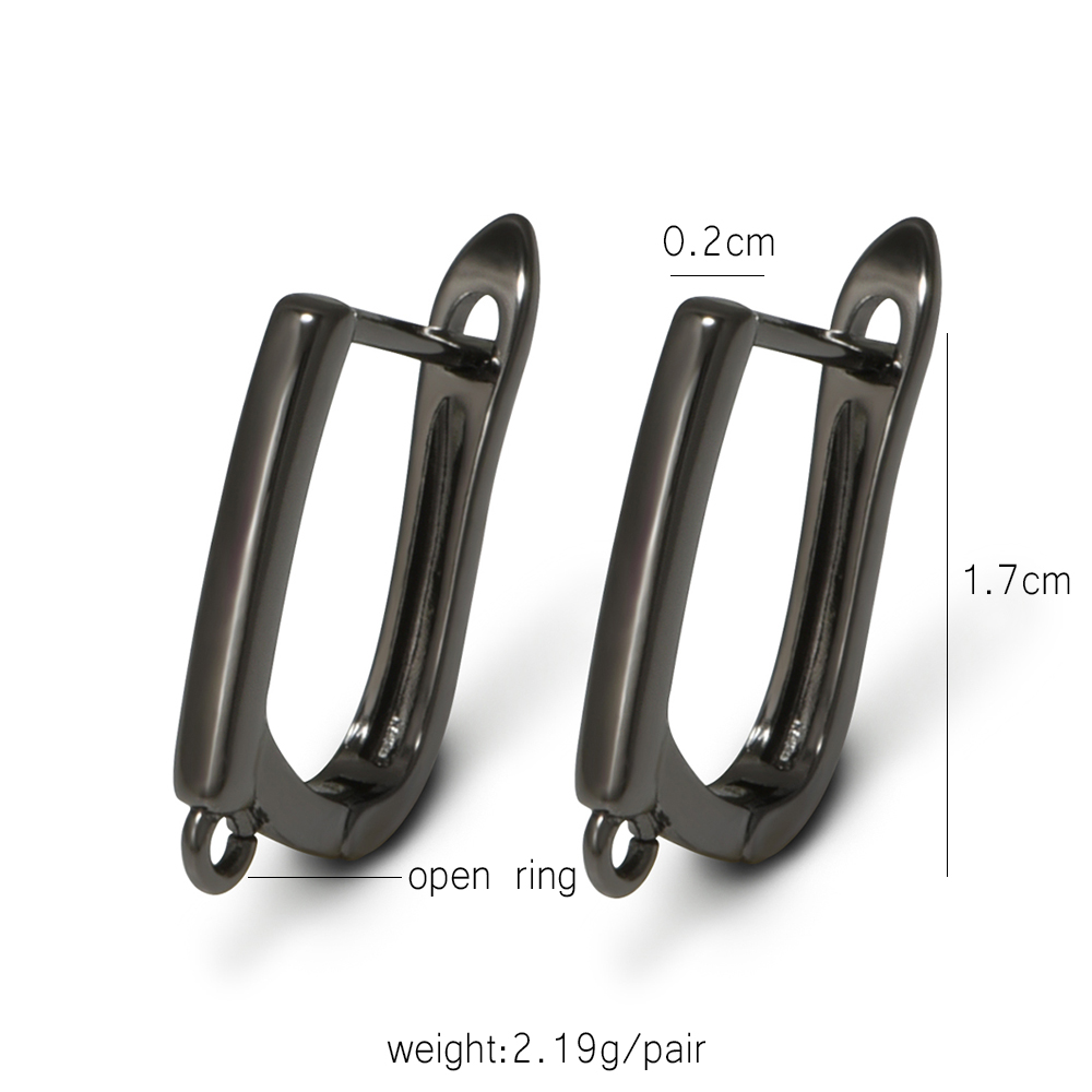 YANASI 1 Pair Gun Black  Brass - Jewelry Making Gold 评论和价格