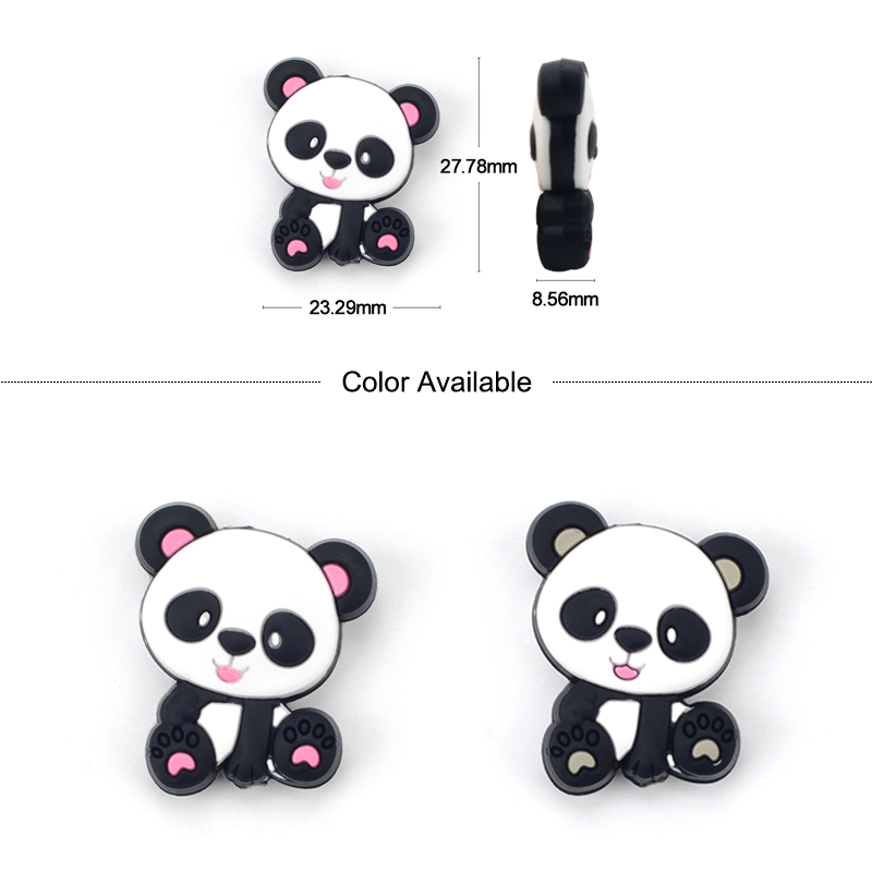 Panda Silicone Beads 5pcs/lot  - Jewelry Making 3 Year Old 评论和价格