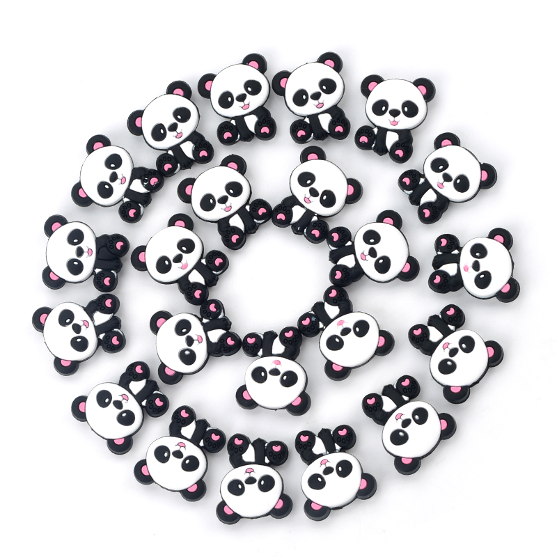 Panda Silicone Beads 5pcs/lot  - Jewelry Making 3 Year Old 评论和价格