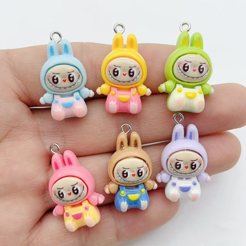 10Pcs Kawaii Rabbit Strawberry - Jewelry Making With Resin 评论和价格