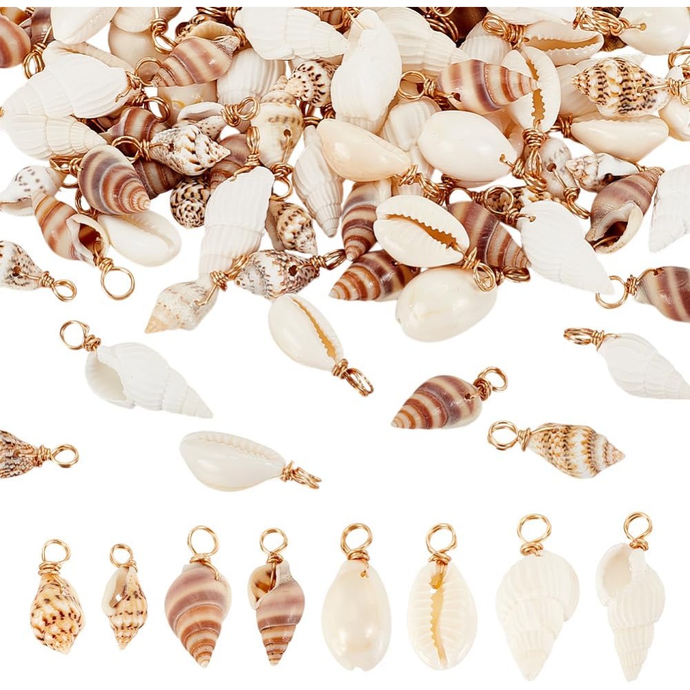 100pcs 4 Styles Natural Shell  - Jewelry Making Online 评论和价格
